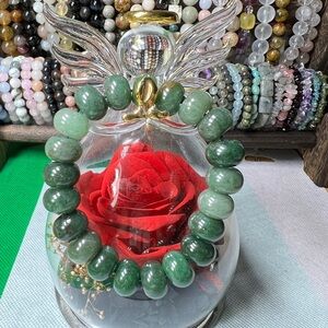 13MM Green Aventurine Donut Shape Bracelet Natural Crystal Quartz Fortune Stone